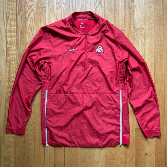 Ohio State Buckeyes Nike Dri-Fit Women’s 1/4 Zip Pullover Medium Red - Picture 1 of 5